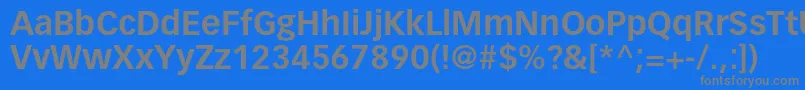 VectoraltstdBold-Schriftart – Graue Schriften auf blauem Hintergrund