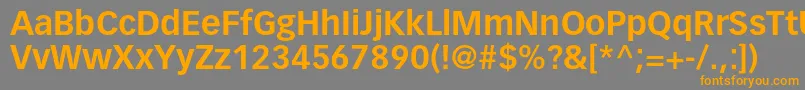 VectoraltstdBold-Schriftart – Orangefarbene Schriften auf grauem Hintergrund