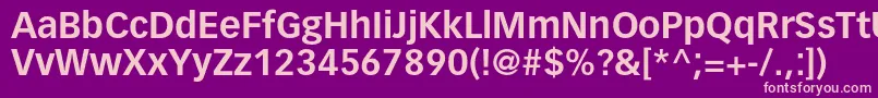VectoraltstdBold-fontti – vaaleanpunaiset fontit violetilla taustalla