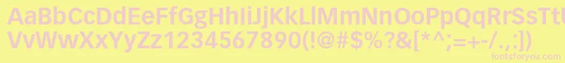 VectoraltstdBold Font – Pink Fonts on Yellow Background