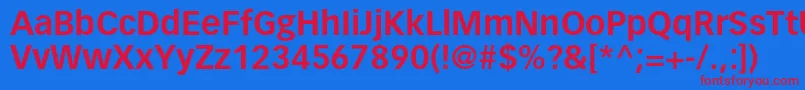 VectoraltstdBold-fontti – punaiset fontit sinisellä taustalla