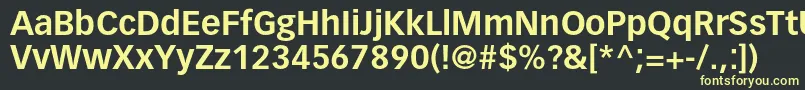 Шрифт VectoraltstdBold – жёлтые шрифты на чёрном фоне