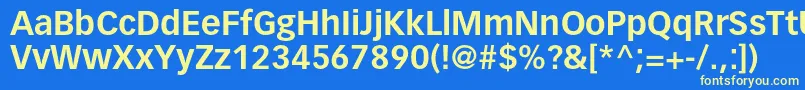 VectoraltstdBold Font – Yellow Fonts on Blue Background