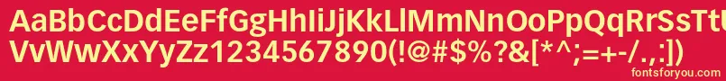 VectoraltstdBold Font – Yellow Fonts on Red Background