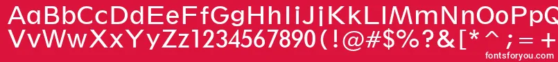 Geometric212BookBt Font – White Fonts on Red Background