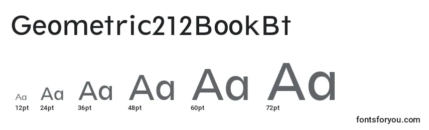 Größen der Schriftart Geometric212BookBt