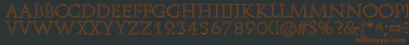 AureliusRegularDb-fontti – ruskeat fontit mustalla taustalla
