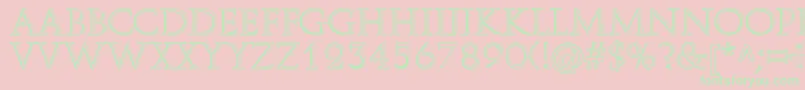 AureliusRegularDb Font – Green Fonts on Pink Background