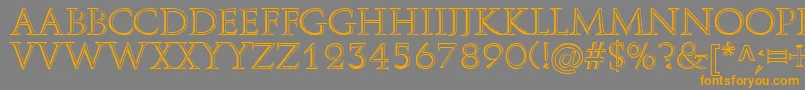 Weitere Informationen zur AureliusRegularDb-Schriftart AureliusRegularDb-Schriftart – Orangefarbene Schriften auf grauem Hintergrund