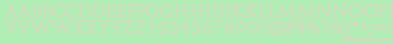 AureliusRegularDb Font – Pink Fonts on Green Background