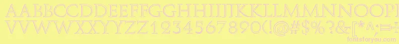 AureliusRegularDb Font – Pink Fonts on Yellow Background