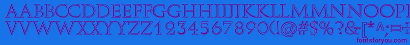 AureliusRegularDb Font – Purple Fonts on Blue Background