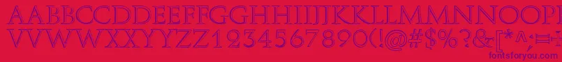 AureliusRegularDb Font – Purple Fonts on Red Background