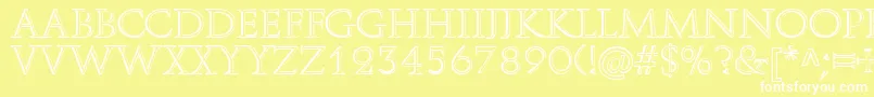 AureliusRegularDb Font – White Fonts on Yellow Background