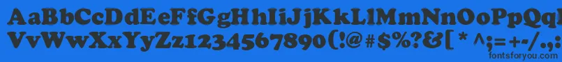 ColdblackdbNormal Font – Black Fonts on Blue Background