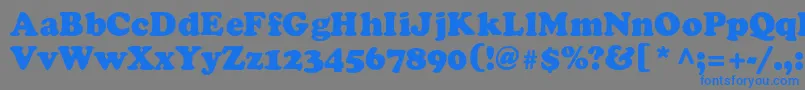 ColdblackdbNormal Font – Blue Fonts on Gray Background