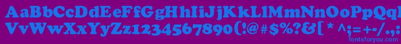 ColdblackdbNormal Font – Blue Fonts on Purple Background