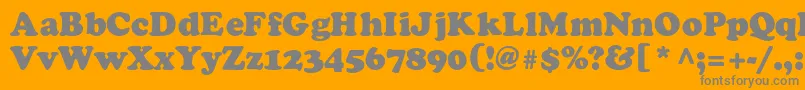 ColdblackdbNormal Font – Gray Fonts on Orange Background