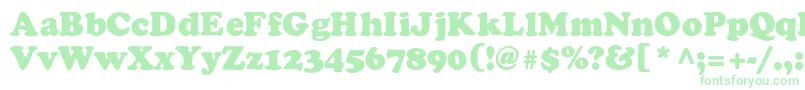 ColdblackdbNormal Font – Green Fonts on White Background