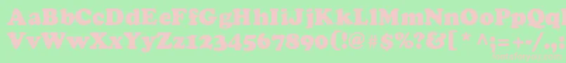 ColdblackdbNormal Font – Pink Fonts on Green Background