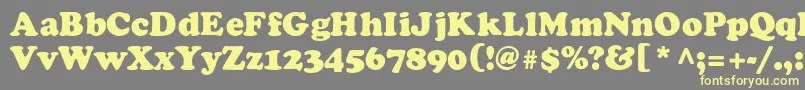 ColdblackdbNormal Font – Yellow Fonts on Gray Background