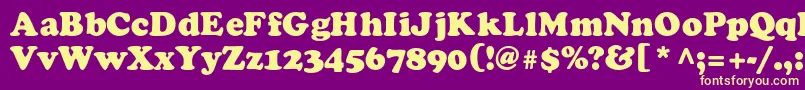 ColdblackdbNormal Font – Yellow Fonts on Purple Background