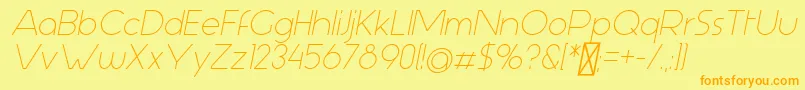 AspergitItalic Font – Orange Fonts on Yellow Background