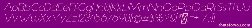 AspergitItalic Font – Pink Fonts on Purple Background