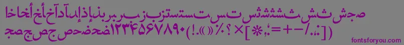 Hafizpersiantt Font – Purple Fonts on Gray Background