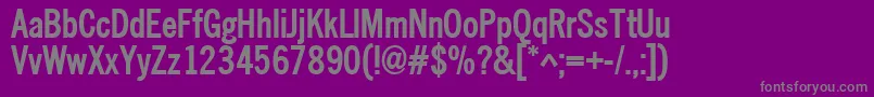 Czcionka NewscondensedBold – szare czcionki na fioletowym tle