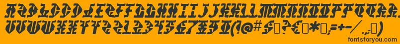 StupefactionRegular Font – Black Fonts on Orange Background