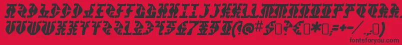 StupefactionRegular Font – Black Fonts on Red Background