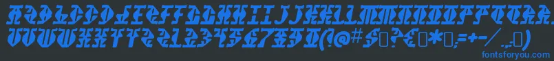 StupefactionRegular Font – Blue Fonts on Black Background