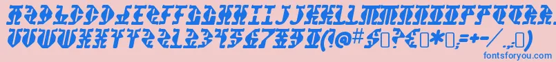 StupefactionRegular Font – Blue Fonts on Pink Background