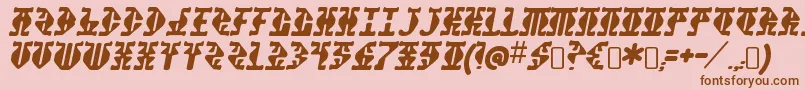StupefactionRegular Font – Brown Fonts on Pink Background