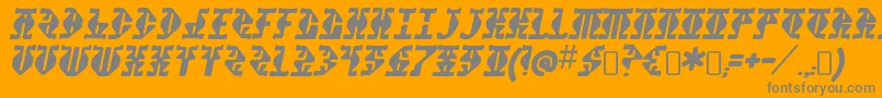 StupefactionRegular-Schriftart – Graue Schriften auf orangefarbenem Hintergrund