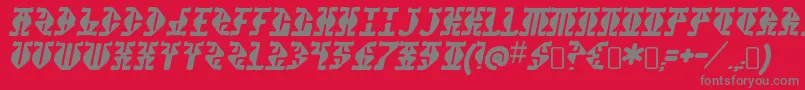 StupefactionRegular-Schriftart – Graue Schriften auf rotem Hintergrund