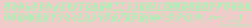 StupefactionRegular Font – Green Fonts on Pink Background