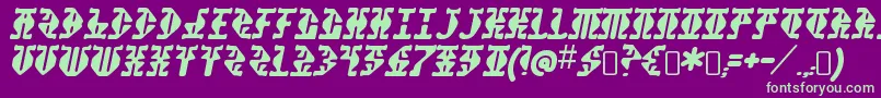StupefactionRegular Font – Green Fonts on Purple Background