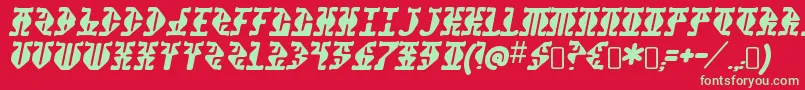 StupefactionRegular Font – Green Fonts on Red Background