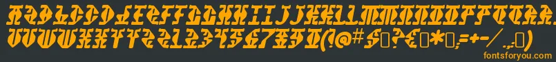 StupefactionRegular Font – Orange Fonts on Black Background
