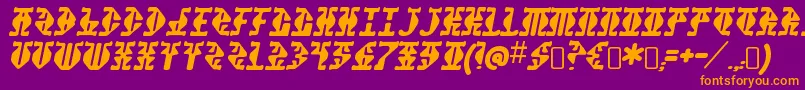 StupefactionRegular Font – Orange Fonts on Purple Background