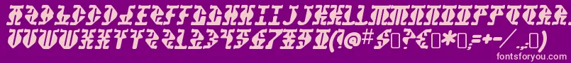 StupefactionRegular Font – Pink Fonts on Purple Background