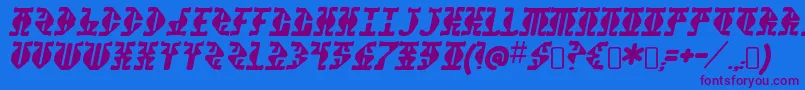 StupefactionRegular Font – Purple Fonts on Blue Background