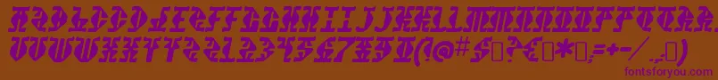 StupefactionRegular Font – Purple Fonts on Brown Background
