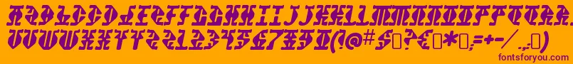 StupefactionRegular Font – Purple Fonts on Orange Background