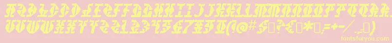 StupefactionRegular Font – Yellow Fonts on Pink Background