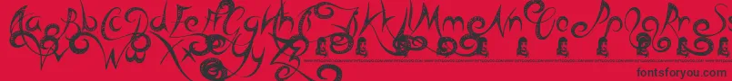 HeadCase Font – Black Fonts on Red Background