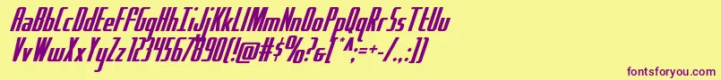 Hydrosquad Font – Purple Fonts on Yellow Background