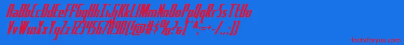 Hydrosquad Font – Red Fonts on Blue Background